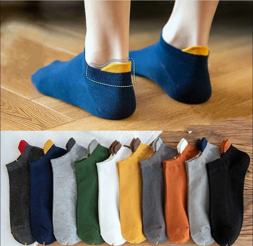 3/5/10 Pairs Men’s Breathable Bamboo Fiber Socks – Sweat-Absorbing, Deodorant Business & Sports Crew Stockings - OJABay