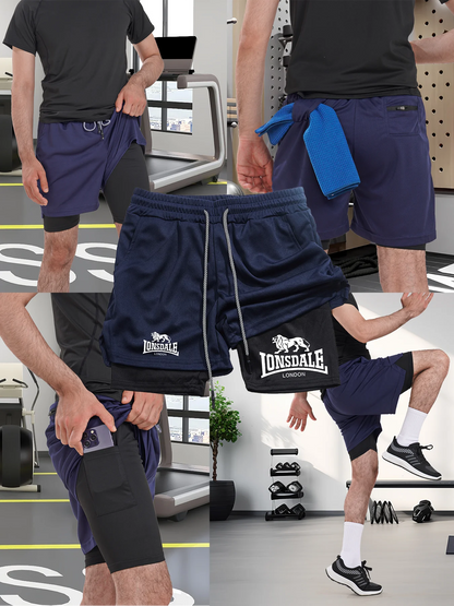 2-in-1 Running Shorts with Compression Layer – Stay Ready, Stay Dry - OJABay