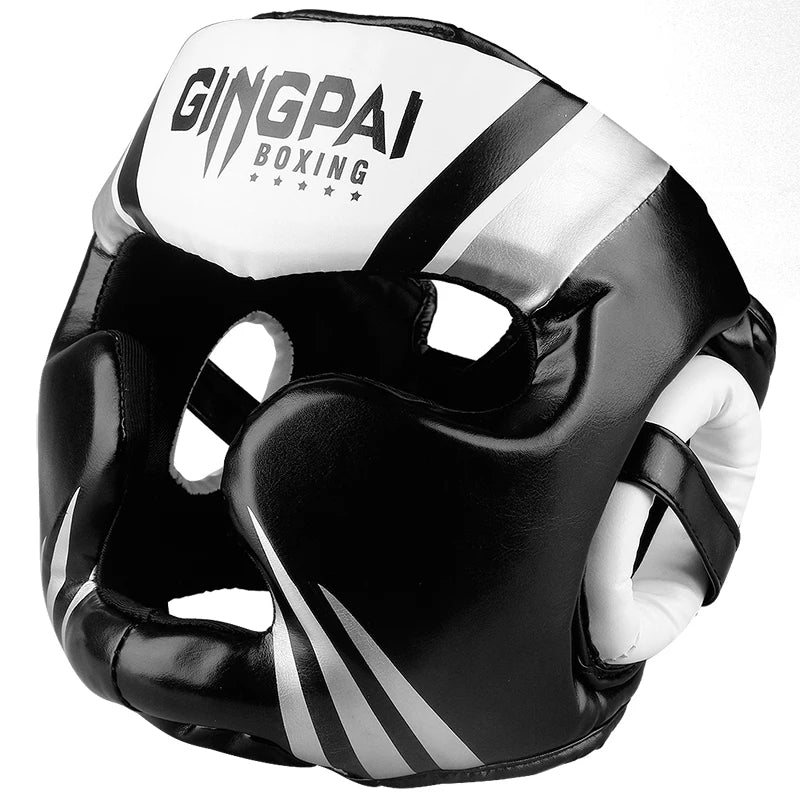 Kickboxing & Boxing Helmet – PU Leather Full-Cover Headgear for Men, Women, and Kids | MMA, Muay Thai, Karate, Sanda Training - OJABay