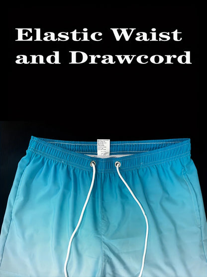 Men’s Quick-Dry Swim Trunks with Mesh Lining & Pockets