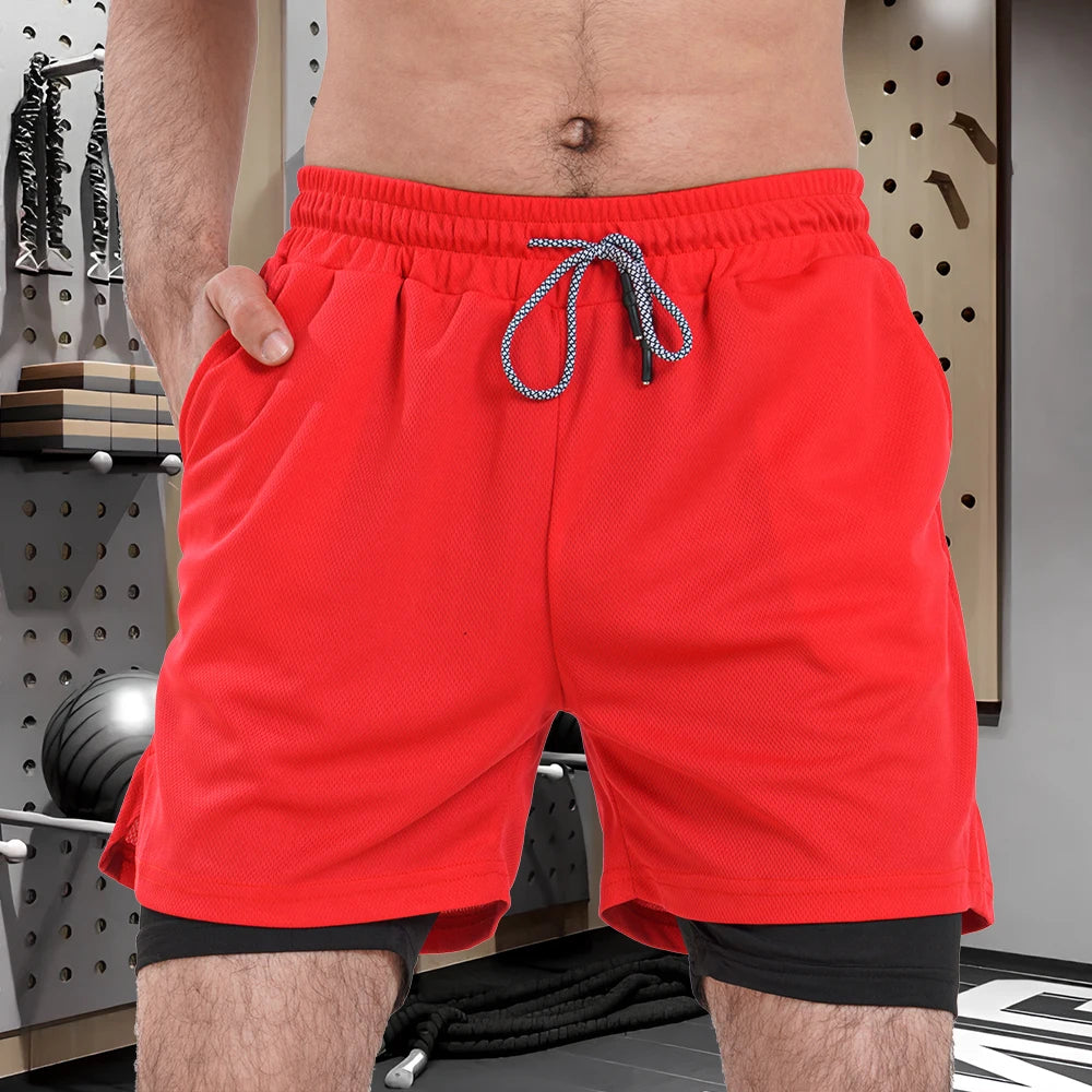 2-in-1 Running Shorts with Compression Layer – Stay Ready, Stay Dry - OJABay