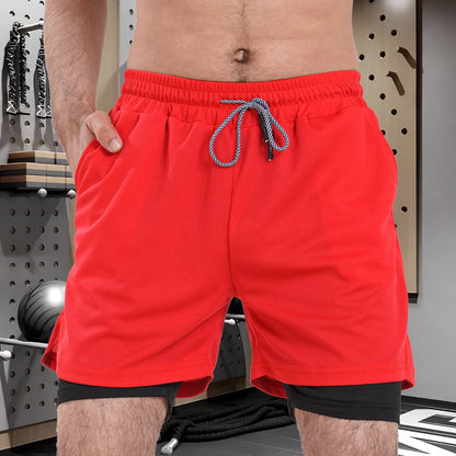 2-in-1 Running Shorts with Compression Layer – Stay Ready, Stay Dry - OJABay