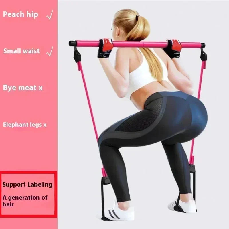 Portable Pilates Bar Kit with Resistance Bands – Yoga & Strength Training Stick - OJABay