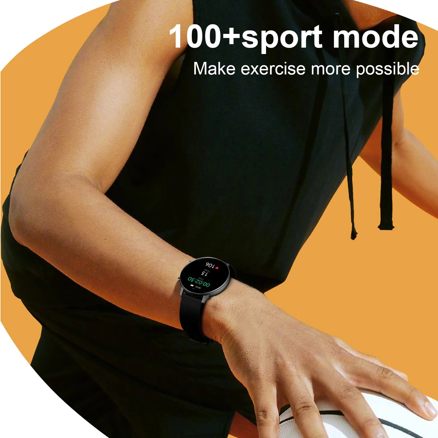 Fitness Smartwatch with Heart Rate & BP Monitor – Make Calls, Multi-Sport Modes - OJABay
