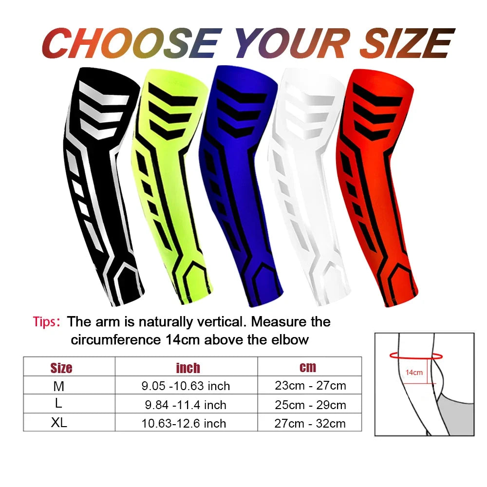 Sports Arm Compression Sleeve – UV Protection, Running, Cycling & Basketball Arm Warmer - OJABay