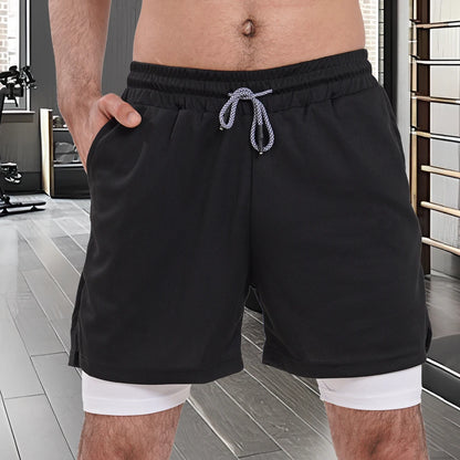 2-in-1 Running Shorts with Compression Layer – Stay Ready, Stay Dry - OJABay