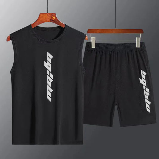Men's 2-Piece Summer Sportswear Set – Quick-Dry Running Vest & Shorts Gym Outfit for Fitness & Jogging - OJABay