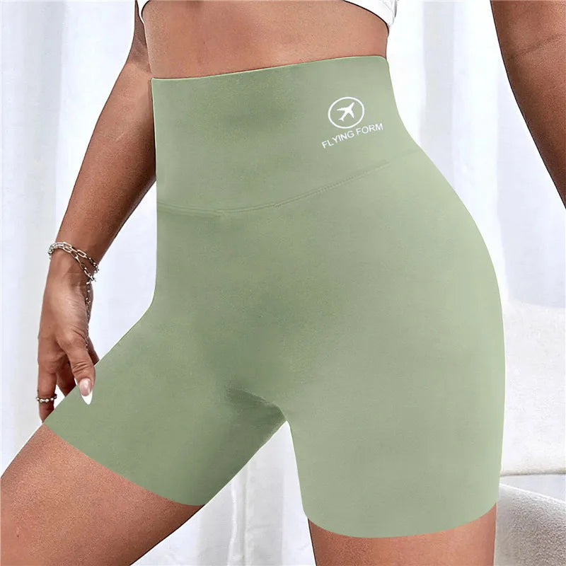 Women's High-Waist Yoga Shorts – Seamless Fitness Shorts for Gym & Streetwear | Tight Workout Shorts with Stretch - OJABay