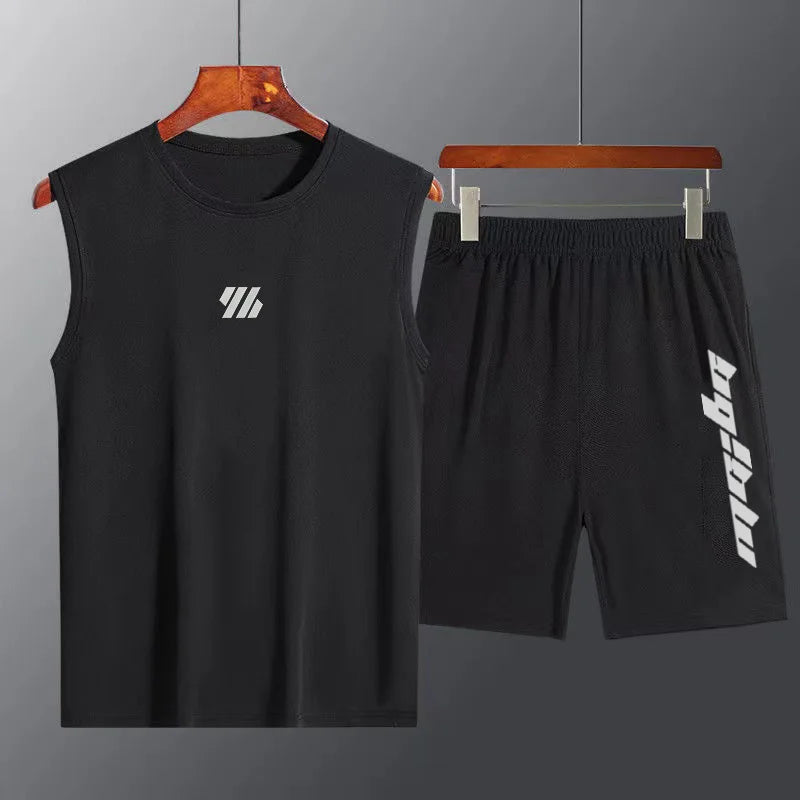 Men's 2-Piece Summer Sportswear Set – Quick-Dry Running Vest & Shorts Gym Outfit for Fitness & Jogging - OJABay