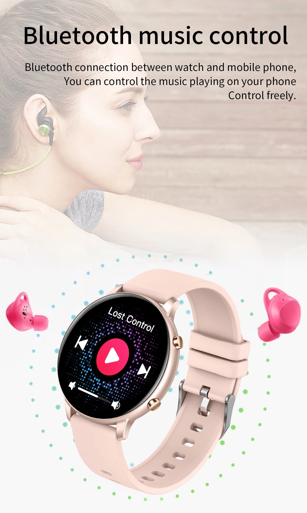 Fitness Smartwatch with Heart Rate & BP Monitor – Make Calls, Multi-Sport Modes - OJABay
