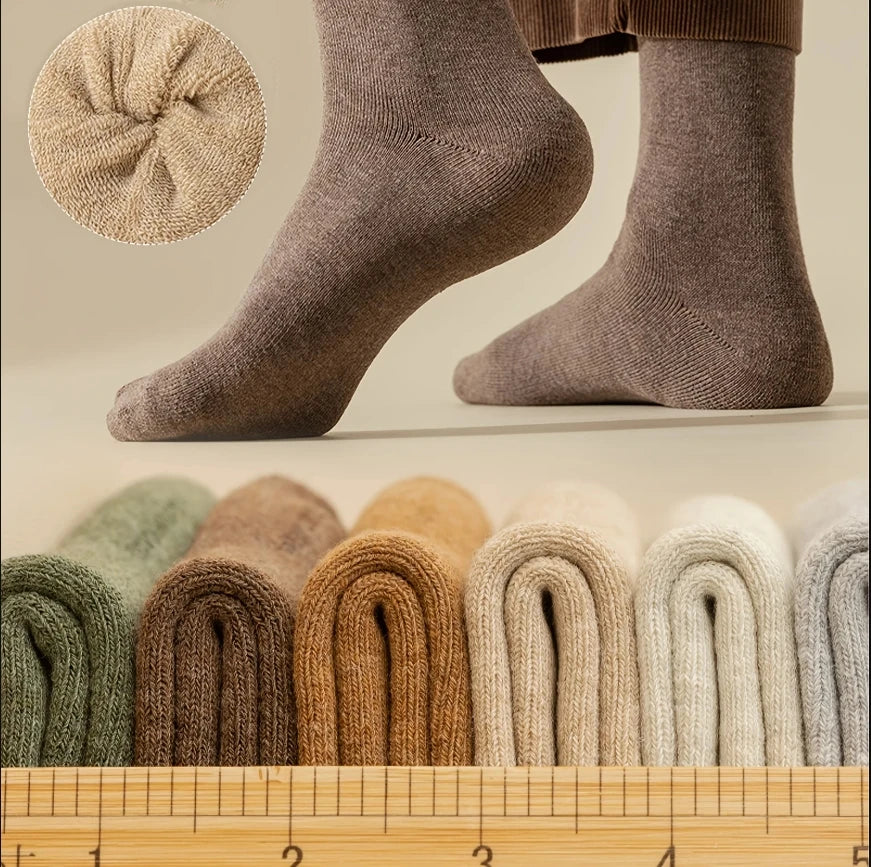 3/5/10 Pairs Men’s Breathable Bamboo Fiber Socks – Sweat-Absorbing, Deodorant Business & Sports Crew Stockings - OJABay