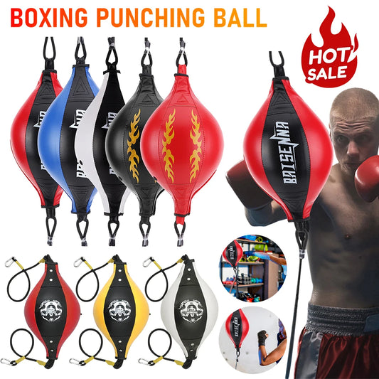 Boxing Punching Ball – PU Leather Double End Speed Bag for Reaction Training, Muay Thai, and Fitness Workouts - OJABay
