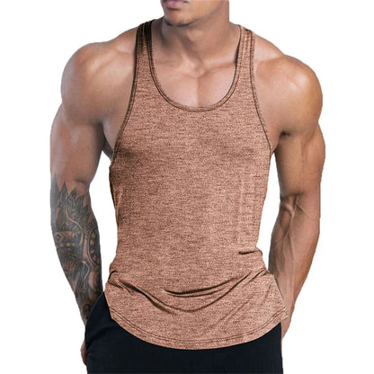 Men’s Quick-Dry Sports Tank Top – Breathable Polyester Training Vest for Running, Basketball & Fitness - OJABay
