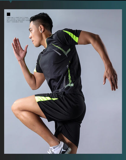 Men’s Running Sets – Summer Quick-Dry Sportswear | Breathable Gym Fitness Suits for Training, Running & Outdoor Workouts - OJABay