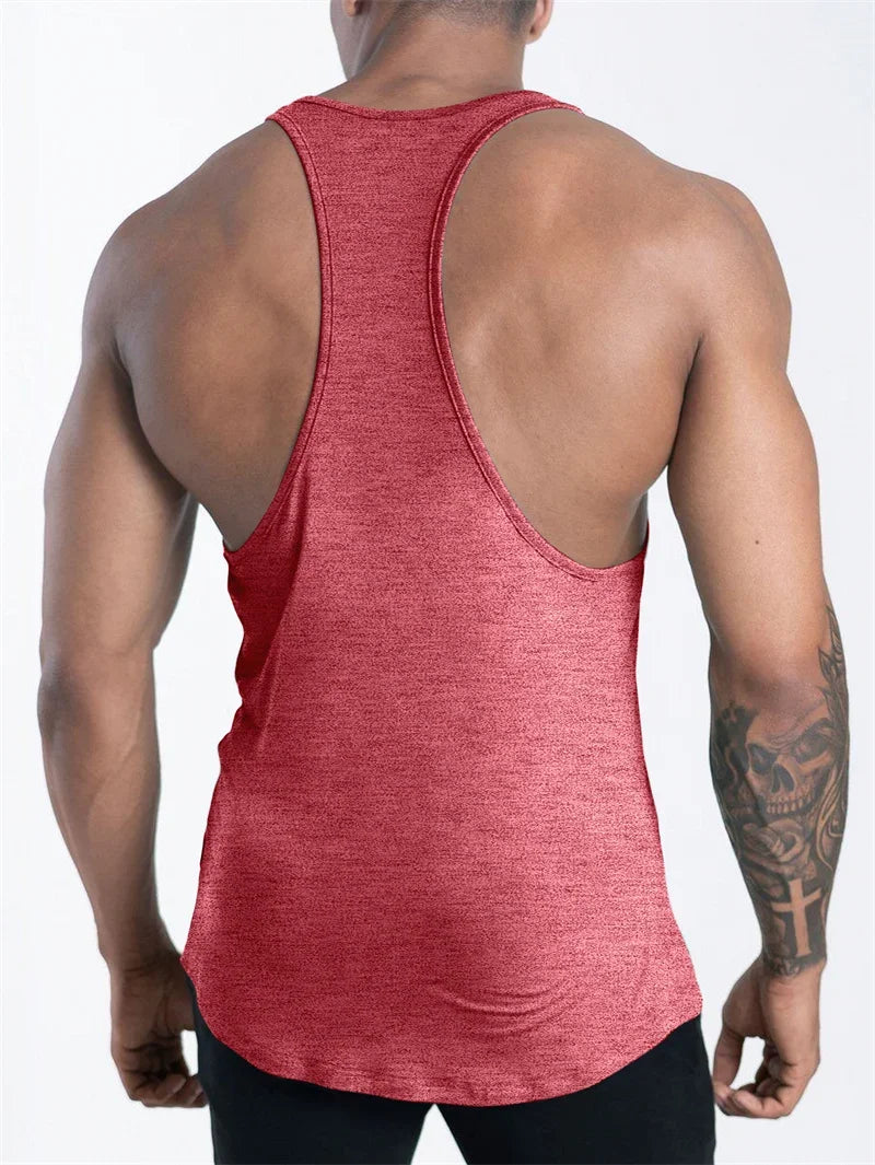 Men’s Quick-Dry Sports Tank Top – Breathable Polyester Training Vest for Running, Basketball & Fitness - OJABay