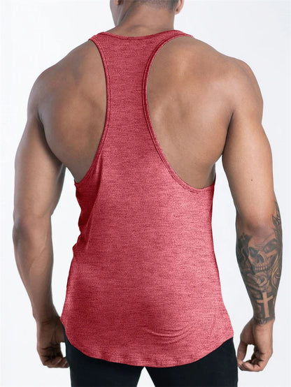 Men’s Quick-Dry Sports Tank Top – Breathable Polyester Training Vest for Running, Basketball & Fitness - OJABay