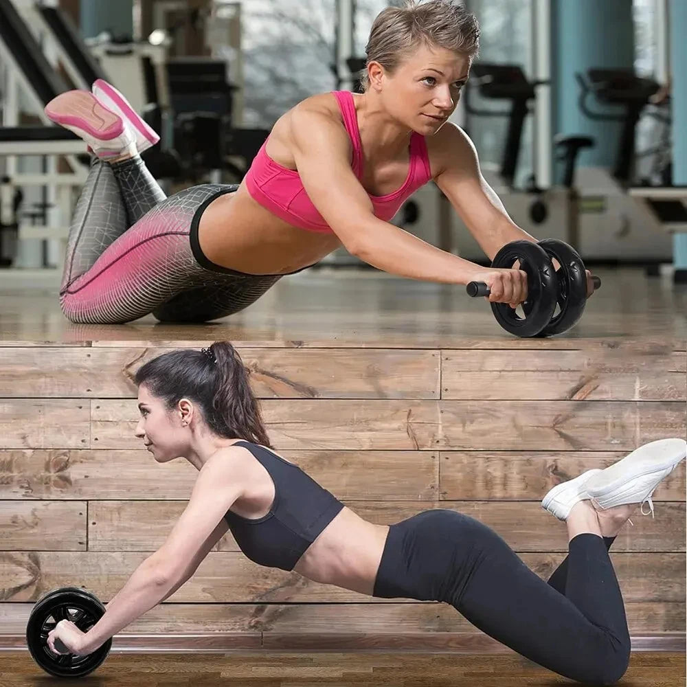 AB Roller Wheel with Knee Pad & Resistance Bands – Full Core Workout Equipment - OJABay