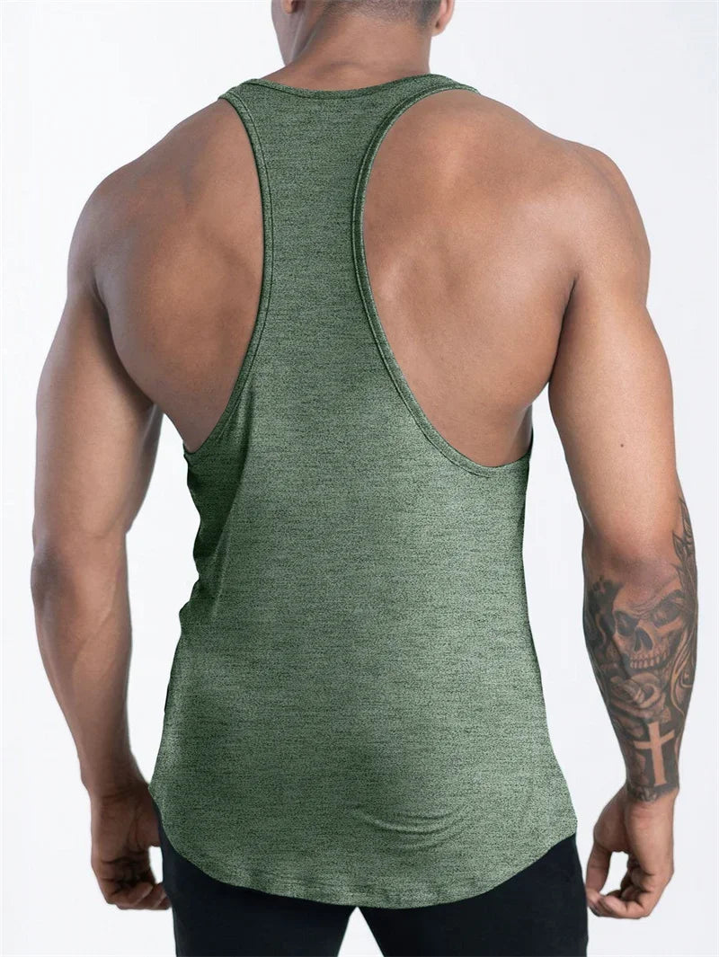 Men’s Quick-Dry Sports Tank Top – Breathable Polyester Training Vest for Running, Basketball & Fitness - OJABay