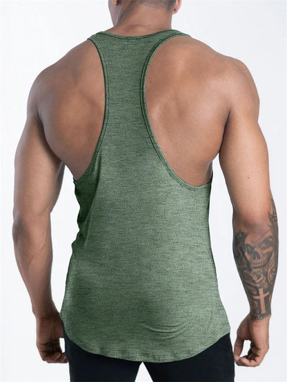 Men’s Quick-Dry Sports Tank Top – Breathable Polyester Training Vest for Running, Basketball & Fitness - OJABay