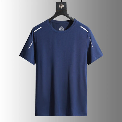 Running T-shirt Reflective Short Sleeve Ice Silk Quick Drying Summer Thin Breathable Fitness Tees Shirt Sportswear Sportsshirt - OJABay