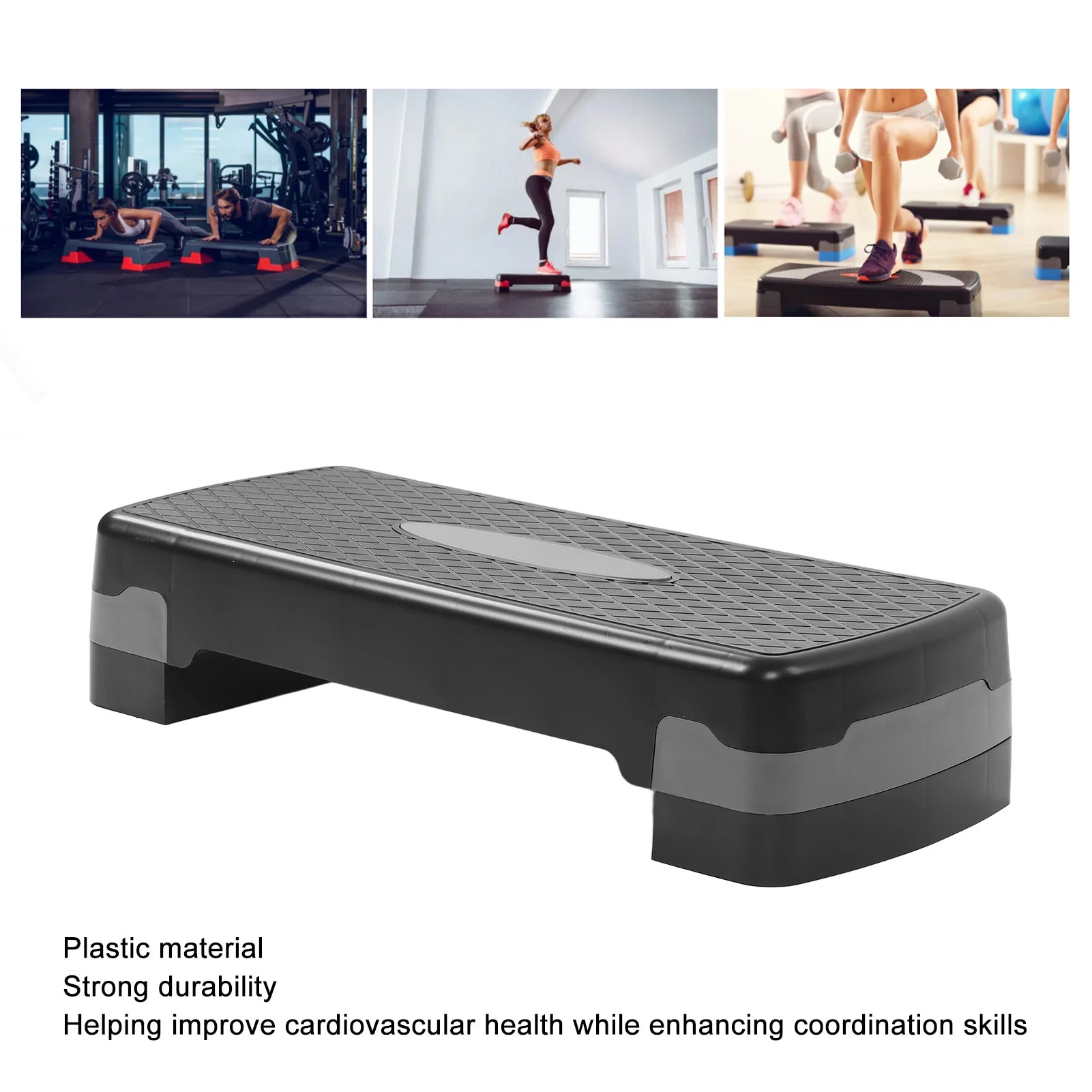 Adjustable Aerobic Step Platform – Non-Slip Workout Stepper Bench for Home, Gym & Office Training - OJABay