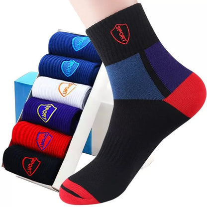 3/5/10 Pairs Men’s Breathable Bamboo Fiber Socks – Sweat-Absorbing, Deodorant Business & Sports Crew Stockings - OJABay