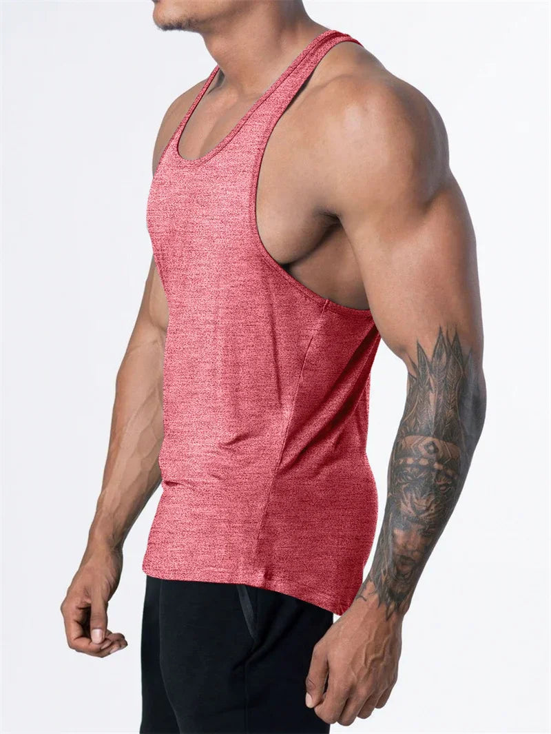 Men’s Quick-Dry Sports Tank Top – Breathable Polyester Training Vest for Running, Basketball & Fitness - OJABay