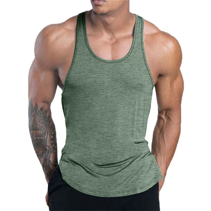 Men’s Quick-Dry Sports Tank Top – Breathable Polyester Training Vest for Running, Basketball & Fitness - OJABay