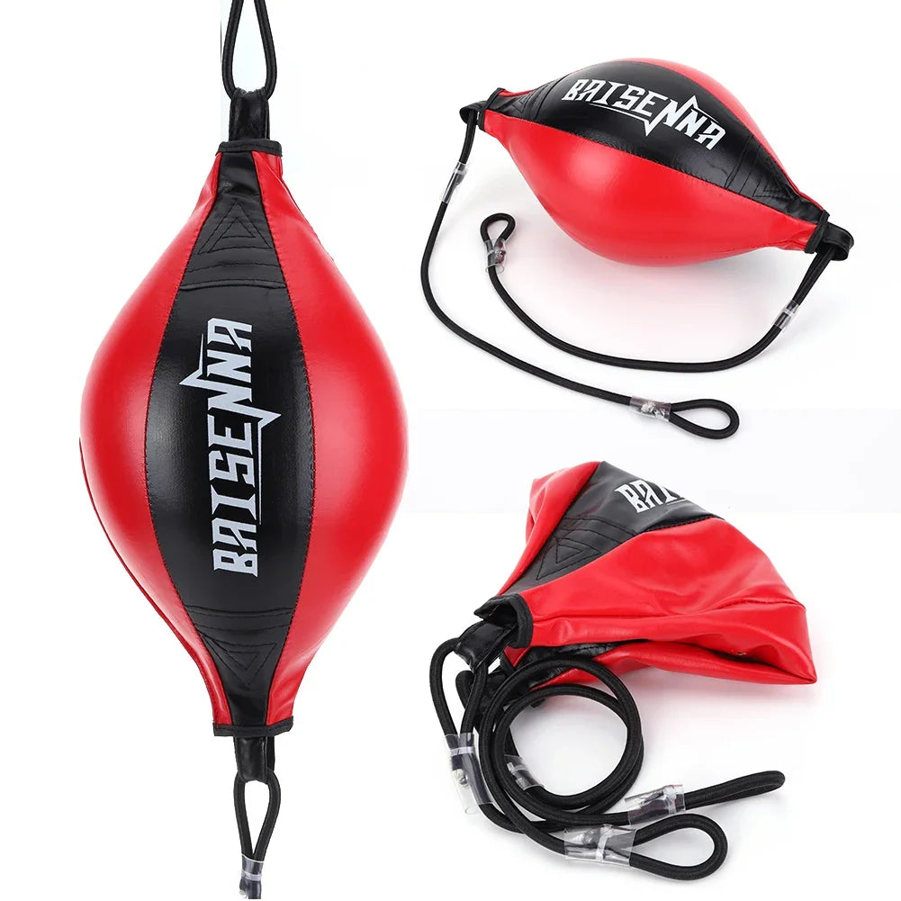 Boxing Punching Ball – PU Leather Double End Speed Bag for Reaction Training, Muay Thai, and Fitness Workouts - OJABay