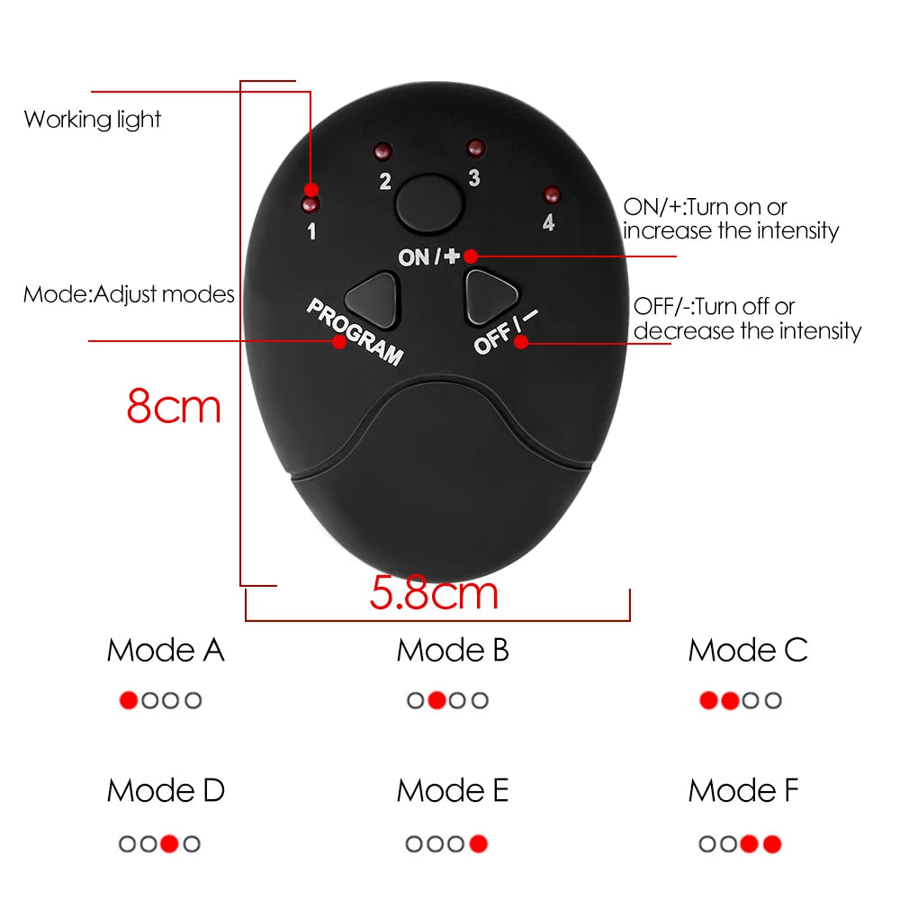 EMS Muscle Stimulator – Abdominal, Arm & Buttocks Trainer for Toning & Slimming - OJABay