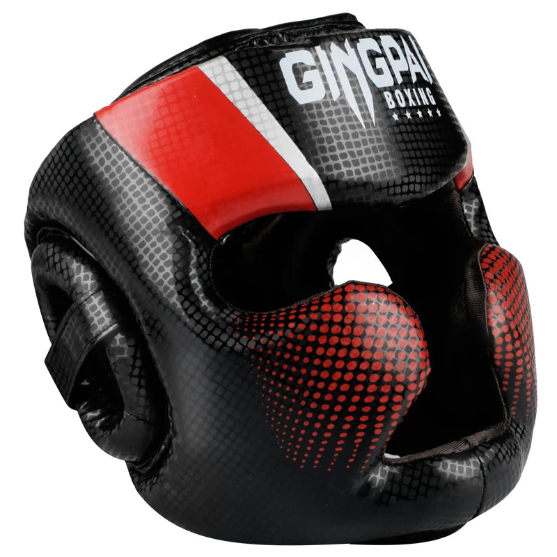 Kickboxing & Boxing Helmet – PU Leather Full-Cover Headgear for Men, Women, and Kids | MMA, Muay Thai, Karate, Sanda Training - OJABay