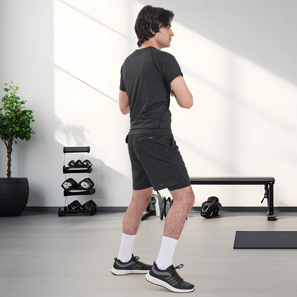 2-in-1 Running Shorts with Compression Layer – Stay Ready, Stay Dry - OJABay