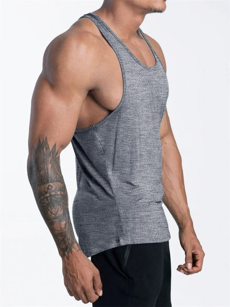 Men’s Quick-Dry Sports Tank Top – Breathable Polyester Training Vest for Running, Basketball & Fitness - OJABay