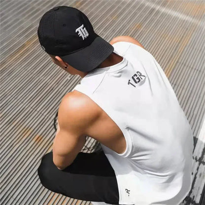 Men’s Cotton Gym Stringer Tank Top – Sleeveless Bodybuilding Vest for Fitness & Workout - OJABay