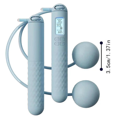Smart Weighted Cordless Jump Rope – Digital Counter, Ropeless Skipping for Home & Gym - OJABay