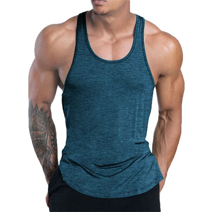 Men’s Quick-Dry Sports Tank Top – Breathable Polyester Training Vest for Running, Basketball & Fitness - OJABay