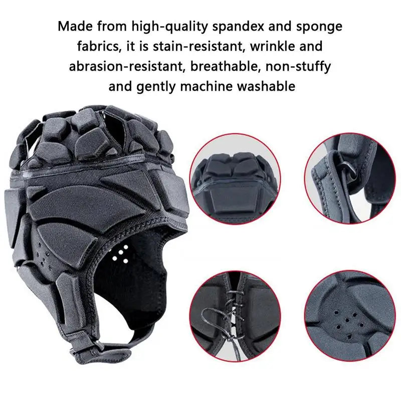 Rugby Helmet EVA Padded Headgear – Protective Helmet for Soccer Goalkeepers, Rugby, and Contact Sports (Kids & Adults) - OJABay