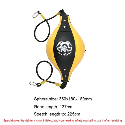 Boxing Punching Ball – PU Leather Double End Speed Bag for Reaction Training, Muay Thai, and Fitness Workouts - OJABay