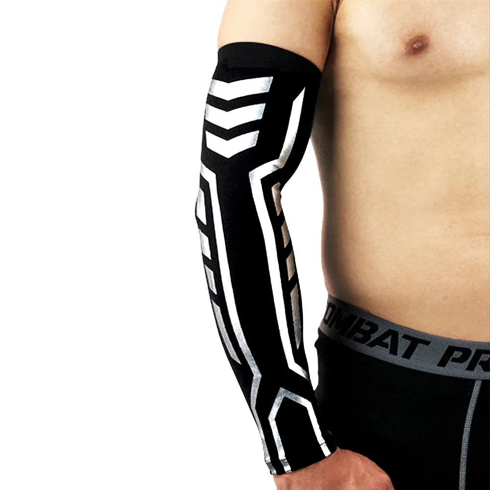 Sports Arm Compression Sleeve – UV Protection, Running, Cycling & Basketball Arm Warmer - OJABay