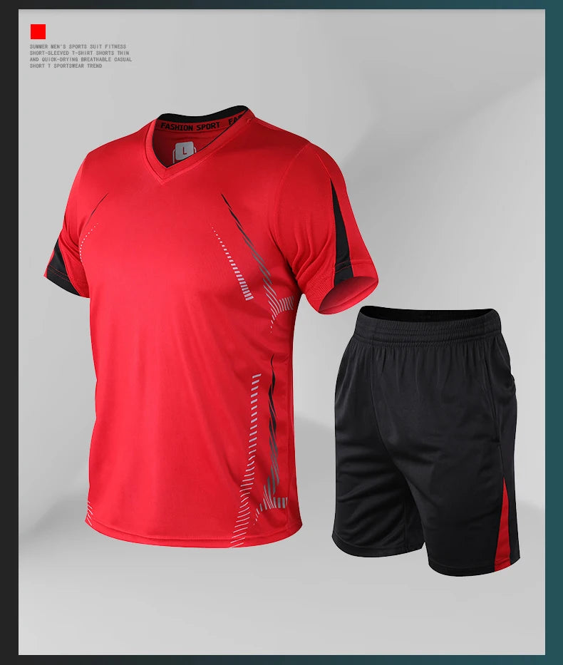 Men’s Running Sets – Summer Quick-Dry Sportswear | Breathable Gym Fitness Suits for Training, Running & Outdoor Workouts - OJABay