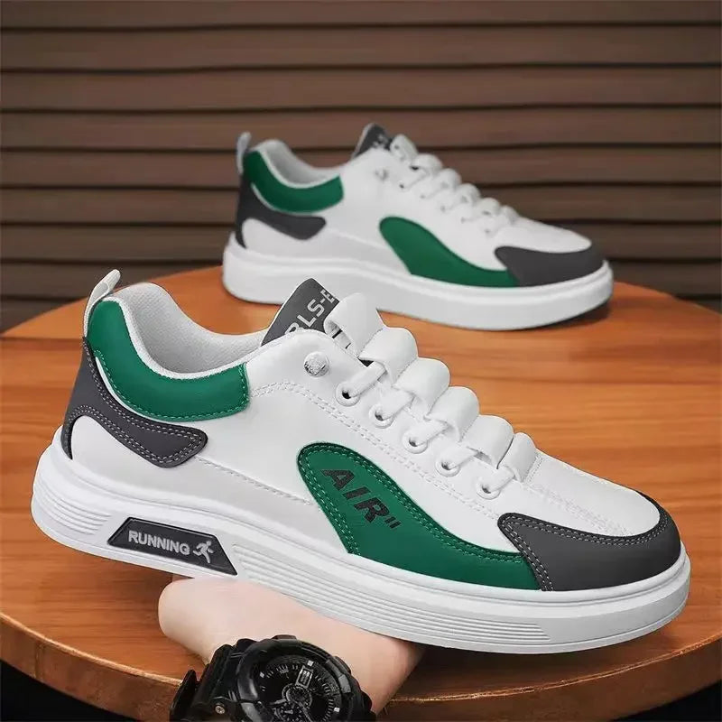 Men's Low-Top Leather Casual Shoes – Fashion Sports Sneakers for Spring & Autumn - OJABay