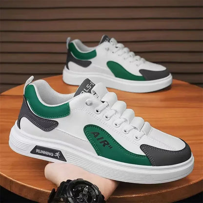 Men's Low-Top Leather Casual Shoes – Fashion Sports Sneakers for Spring & Autumn - OJABay
