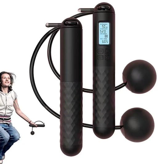 Smart Weighted Cordless Jump Rope – Digital Counter, Ropeless Skipping for Home & Gym - OJABay