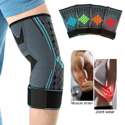 Elbow Brace Compression Sleeve with Adjustable Strap – Tennis Elbow, Golf & Weightlifting (1PC) - OJABay
