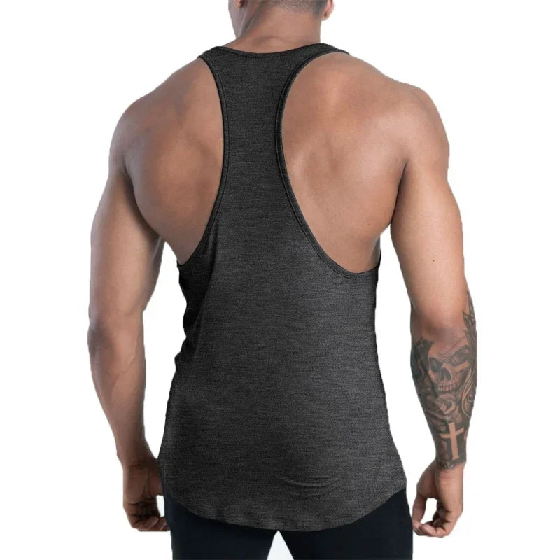 Men’s Quick-Dry Sports Tank Top – Breathable Polyester Training Vest for Running, Basketball & Fitness - OJABay