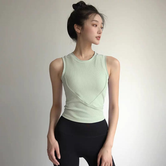 Women's Shockproof Padded Sports Bra – Fitness Vest Top for Running, Gym, and Yoga - OJABay