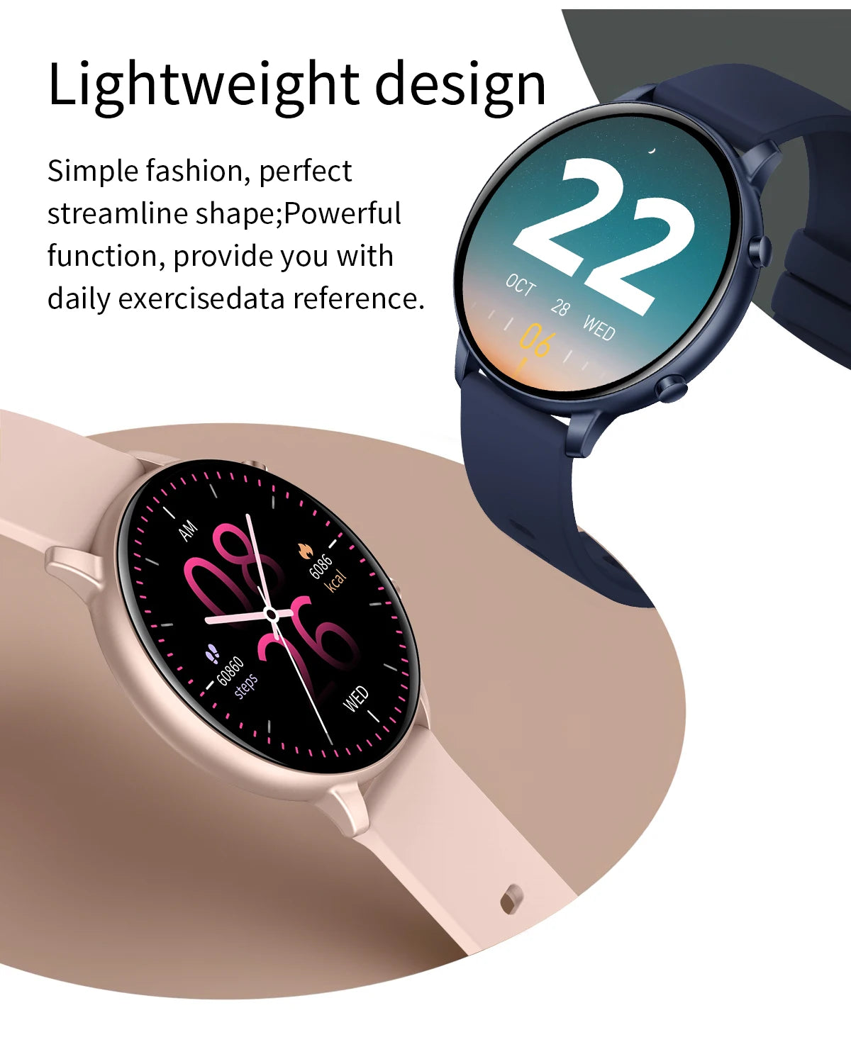 Fitness Smartwatch with Heart Rate & BP Monitor – Make Calls, Multi-Sport Modes - OJABay