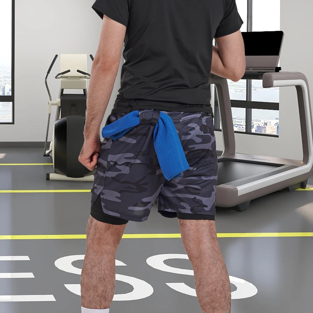 2-in-1 Running Shorts with Compression Layer – Stay Ready, Stay Dry - OJABay