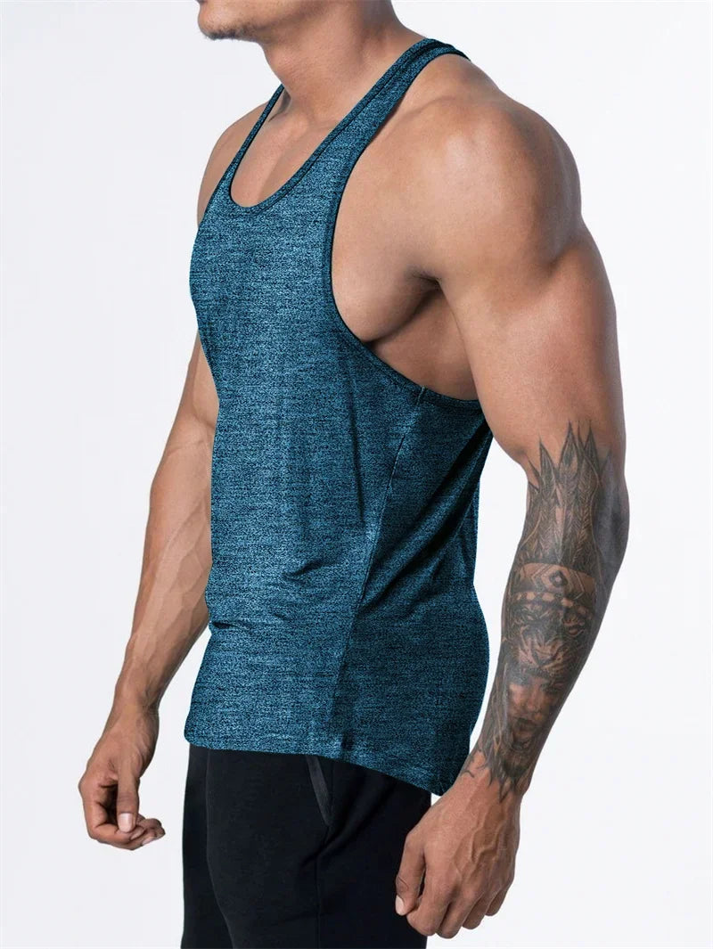 Men’s Quick-Dry Sports Tank Top – Breathable Polyester Training Vest for Running, Basketball & Fitness - OJABay