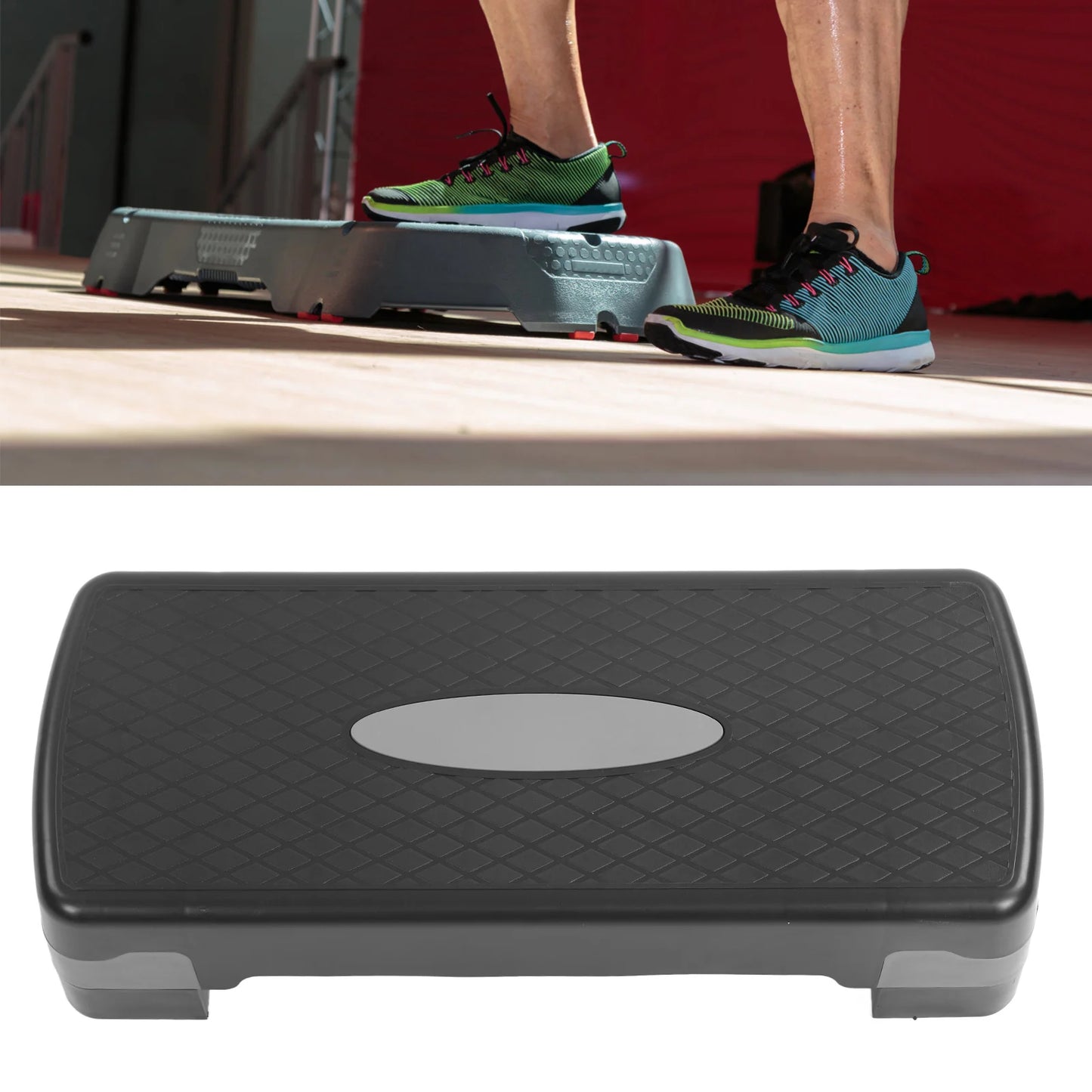 Adjustable Aerobic Step Platform – Non-Slip Workout Stepper Bench for Home, Gym & Office Training - OJABay